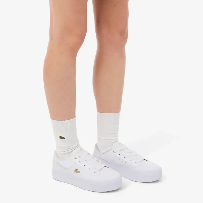 Ziane platformleersneakers voor dames