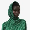 Zijden vierkante sjaal met catwalkprint